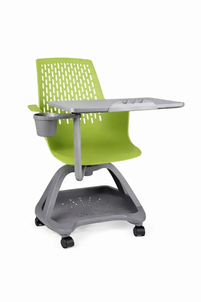 Pupitre mesa banco giratorio con ruedas Partner verde