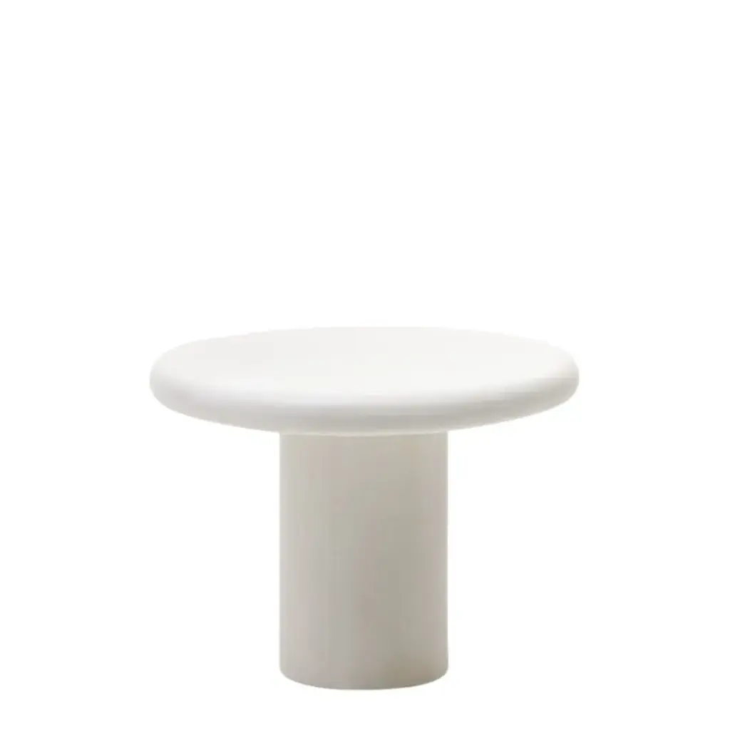 Addaia mesa redonda de cemento blanco Ø90 cm