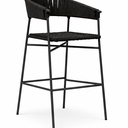 Zamora banco metal negro cuerda negra // Exterior techado