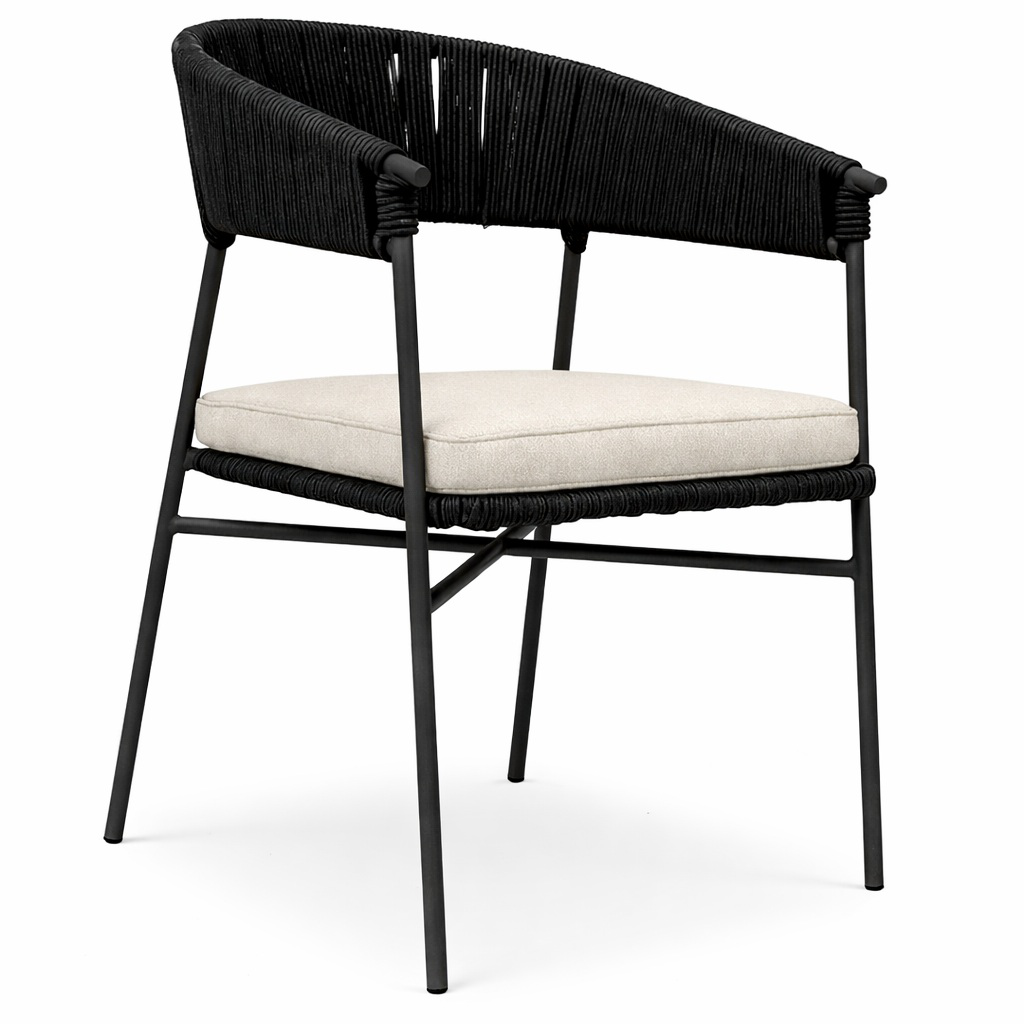 Zamora sillla acero galvanizado cuerda textilene y cojín // Exterior 100%