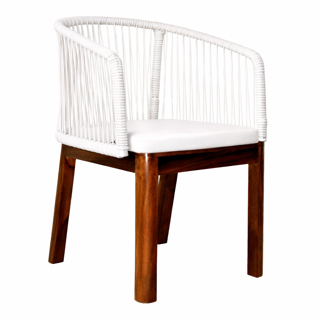 Silla Zicatela con cojín tela exterior techado