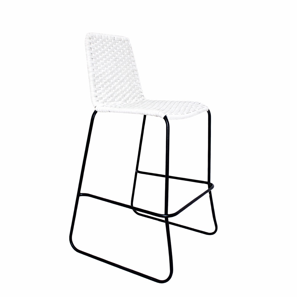 Cocula banco metal negro cuerda blanca // Exterior techado