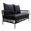 Chetumal love seat acero galvanizado textilene y loneta // Exterior 100%