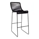 Mayan banco acero galvanizado negto cuerda textilene color negro // Exterior 100%