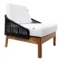 Oaxaca lounge acero galvanizado negro textilene negro tela curri // Exterior 100% 