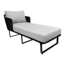 Vallarta camastro acero galvanizado negro cuerda textiliene negra tela loneta // Exterior 100% 
