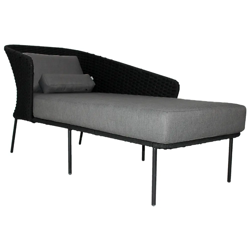 Chacala camastro para 2 personas acero galvanizado negro cuerda textilene negra // Exterior 100 %