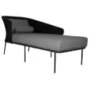 Chacala camastro para 2 personas acero galvanizado negro cuerda textilene negra // Exterior 100 %