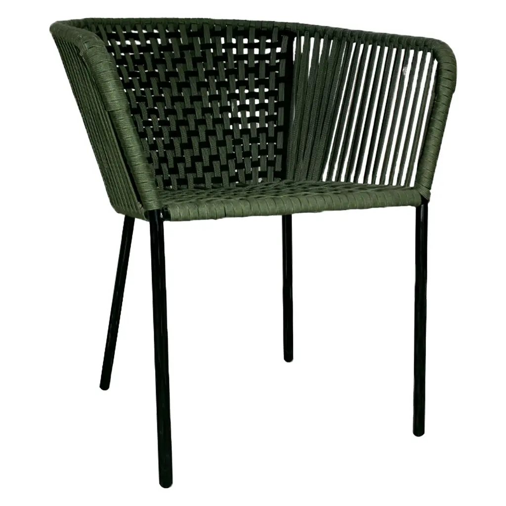 San Luis silla acero galvanizado negro y textilene // Exterior 100% 