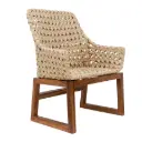 Bacalar sillon acero galvanizado negro tejido con textile beige PEDIDO ESPECIAL minimo 10 pzas  // Exterior 100% 