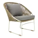 Manzanillo sillón acero galvanizado, textilene y cojinería en loneta  // Exterior 100% 