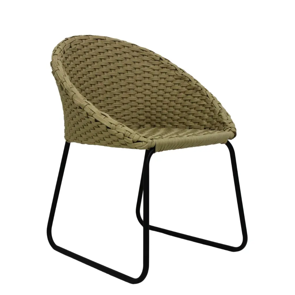 Zihuatanejo silla acero galvanizado negro y textilene // Exterior 100% 