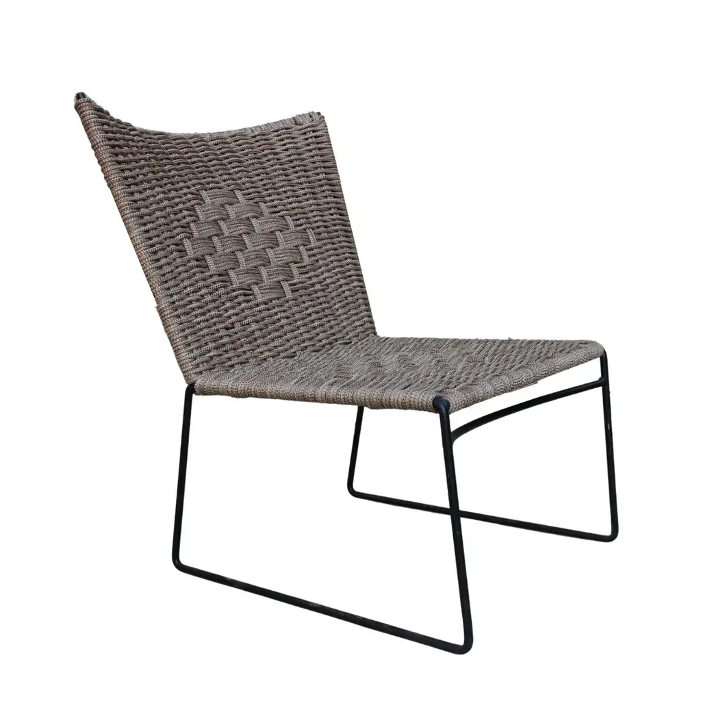 Tlapa sillon acero galvanizado negro cuerda textilene en color a elegir // Exterior 100% 