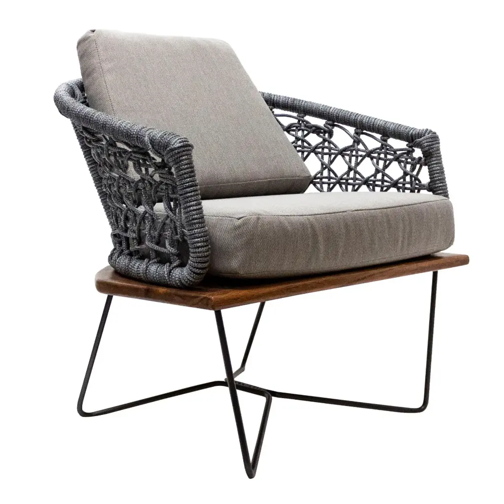 Yelapa sillon acero galvanizado gris textilene gris tela loneta PEDIDO ESPECIAL 10 pzas minimo // Exterior 100% 