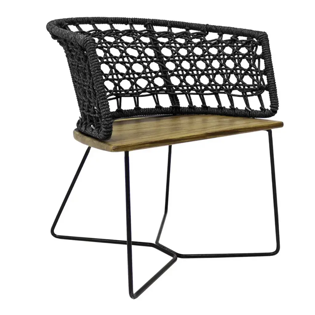Yelapa silla acero galvanizado negro textilene negro PEDIDO ESPECIAL 20 pzas minimo / Exterior 100%  