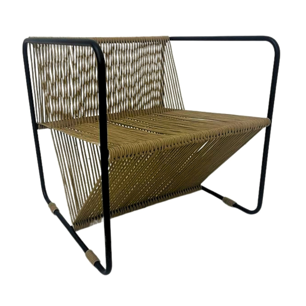 Acapulco sillón original metal negro y cuerda // Exterior techado