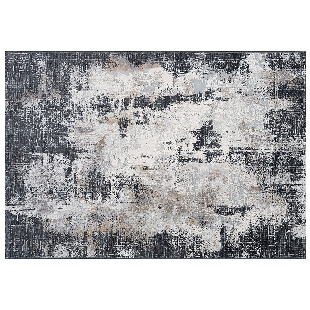 Yone tapete decorativo gris con blanco y negro 200x290 // MS