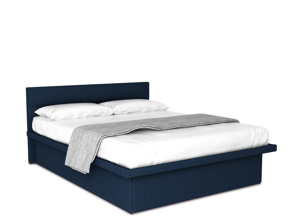Cunert base de cama queen size con tapicería color azul // MS
