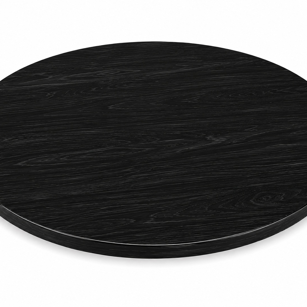 Cubierta madera tintada a negro 105 diam // Exterior 100%