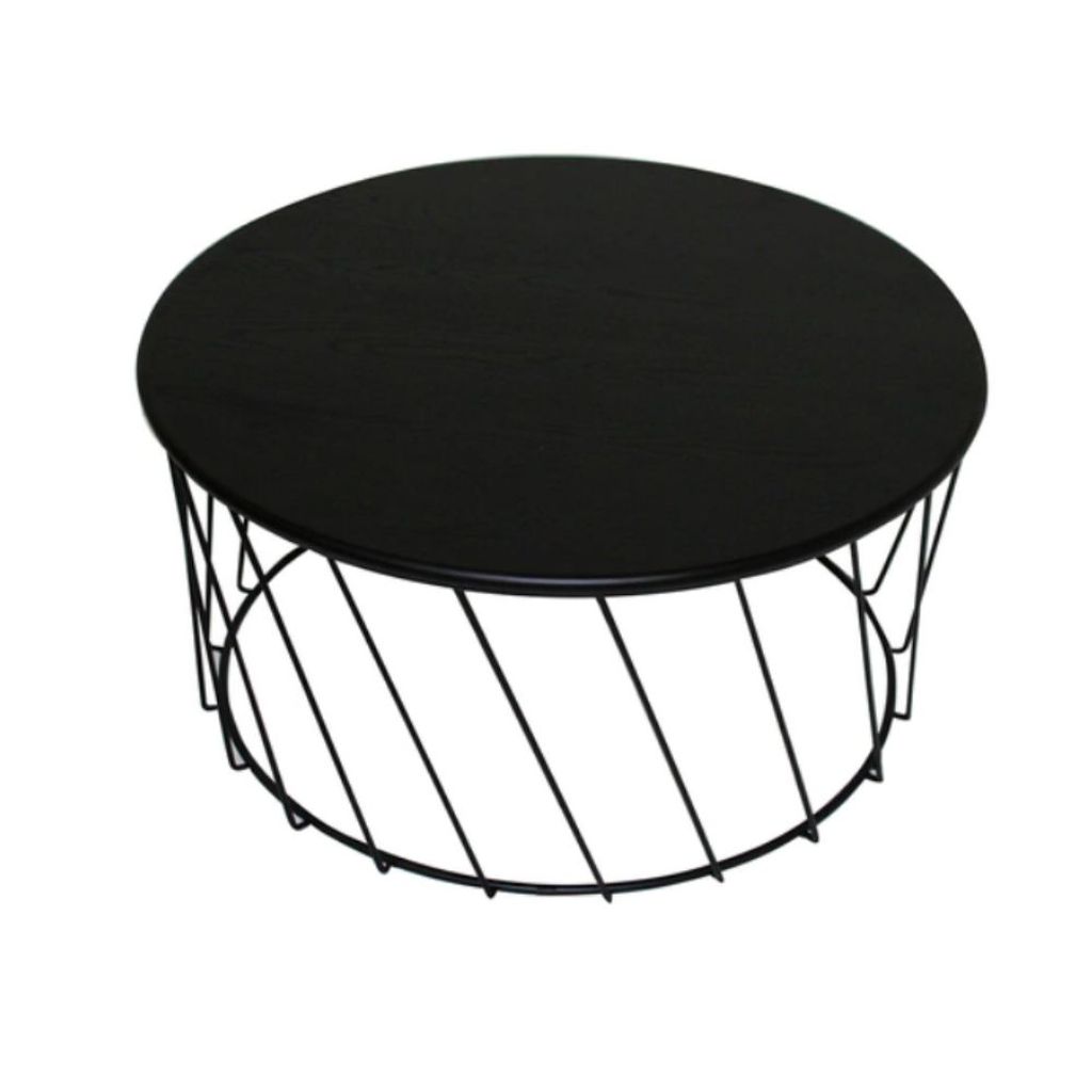 Lupita mesa de centro cubierta de madera negra // MP