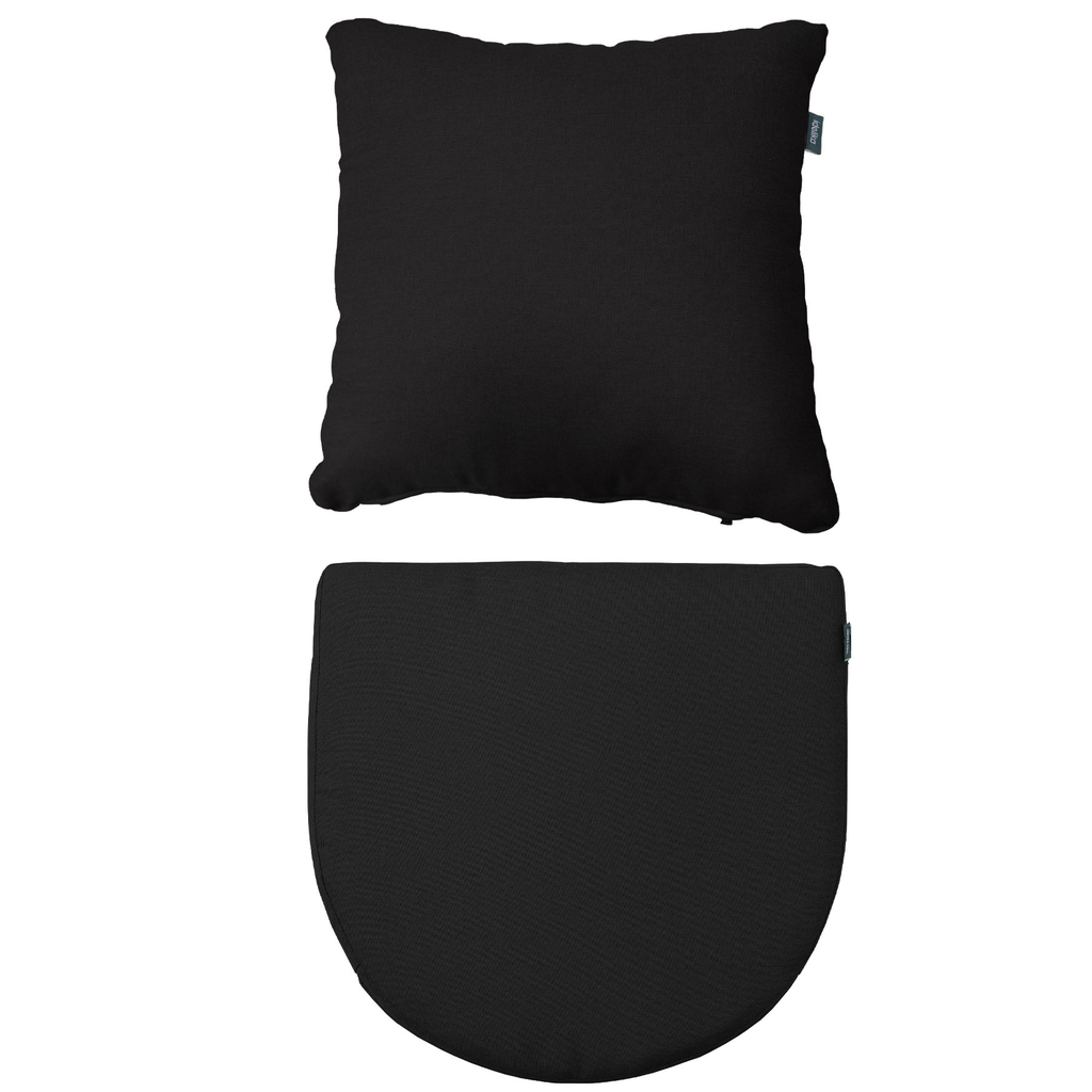 Jalisco cojin asiento y respaldo tela curri negra // Exterior techado