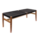 Mazamitla banca de parota cuerda redonda negra // Exterior techado