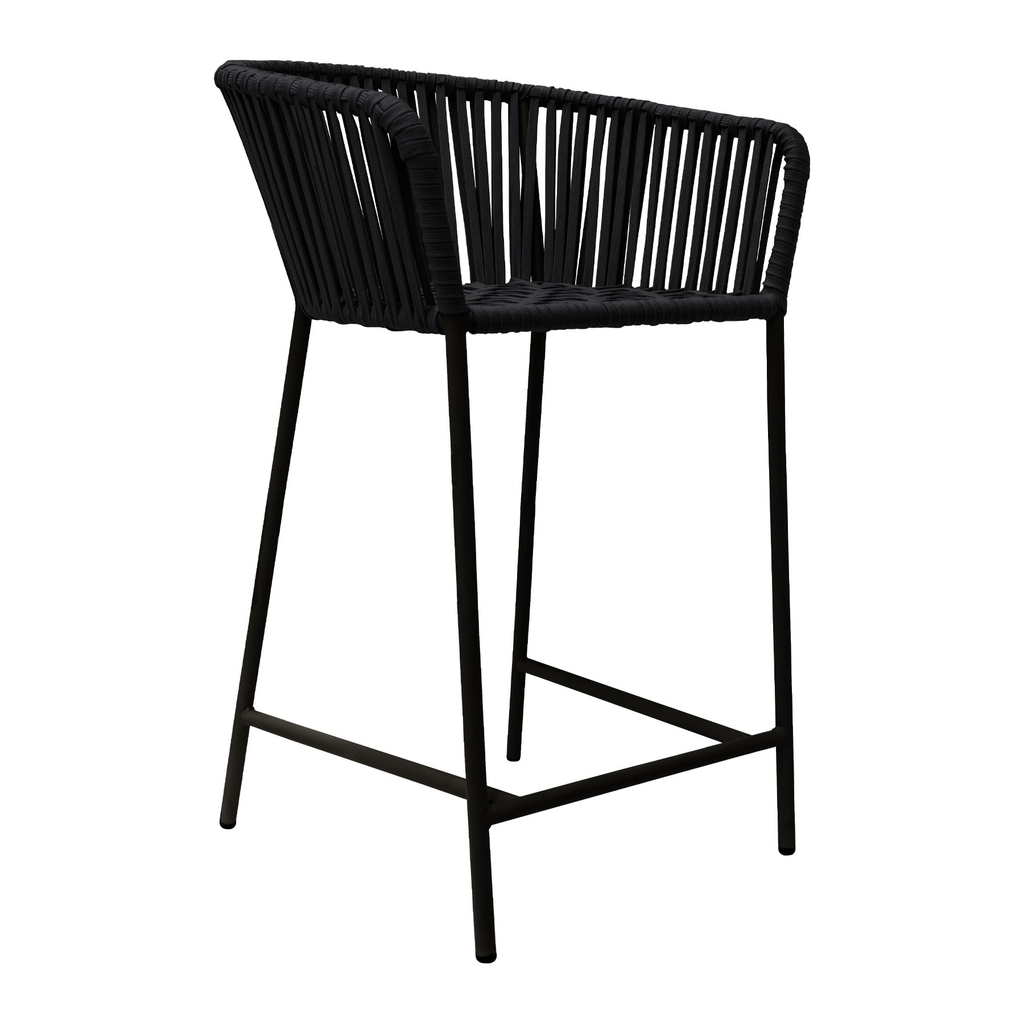 Jalisco banco metal negro cuerda negra // Exterior techado