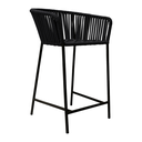 Jalisco banco metal negro cuerda negra exterior techado