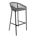 Tequila banco acero galvanzado negro textilene gris // Exterior 100%