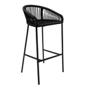 Tequila banco counter metal negro cuerda negra // Exterior techado