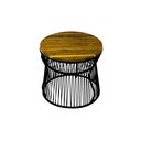 Calle larga mesa auxiliar negra