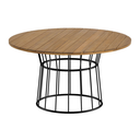 Campeche mesa de comedor cubierta madera 140 diam. // Exterior techado