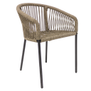 Tequila silla metal negro cuerda beige // Exterior techado