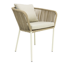 Jalisco silla metal beige cuerda beige cojines asiento y respaldo // Exterior techado