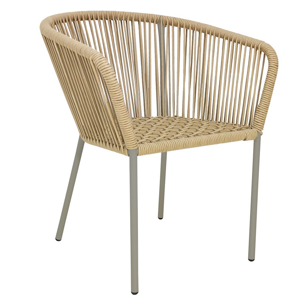 Ameca silla estructura gris cuerda beige // Exterior techado