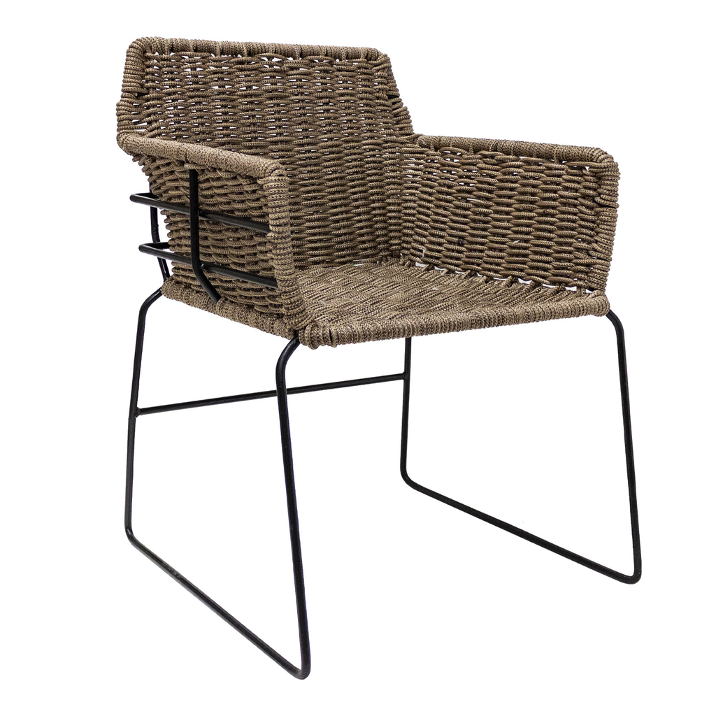 Colima silla acero negro cuerda nylon beige PEDIDO ESPECIAL 20 PZAS MIN. // Exterior techado