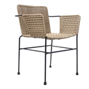 Costa silla acero metal negro cuerda rattan sintético // Exterior techado