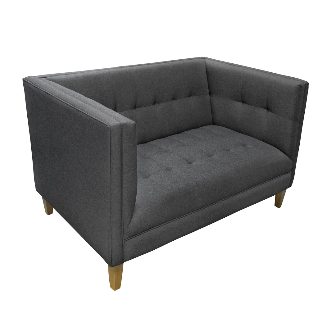 California love seat gris oscuro