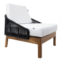 Oaxaca sillon lounge cuerda negra tela curri  // Exterior techado