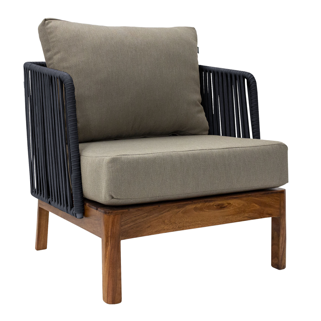 Oaxaca sillon cuerda gris tela loneta antidecoloración // Exterior techado