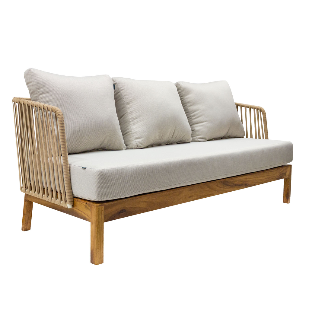 Oaxaca sofa cuerda beige tela loneta antidecoloración // Exterior techado