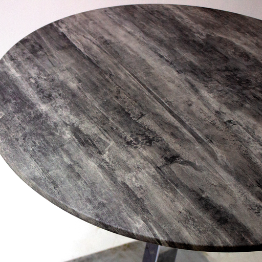 [BC-ME006R] Cubierta melamina encapsulada mármol gris redonda 80x80 // MP