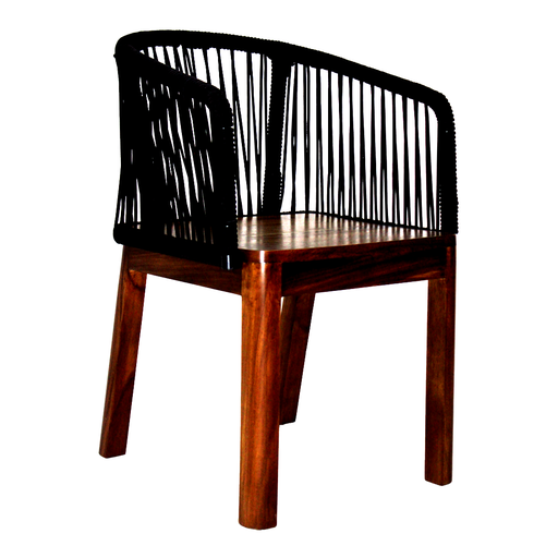[59048SI] Zicatela silla metal negro // Exterior techado