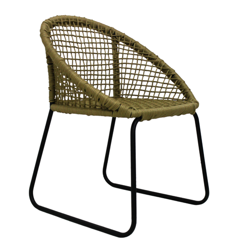 [CMXSI02] Mixtlan silla metal negro cueda beige // Exterior techado