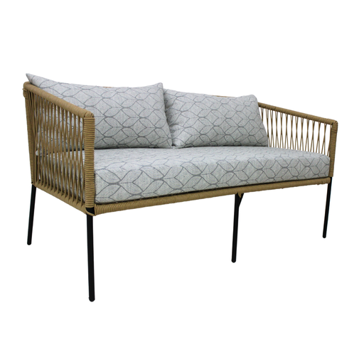 [TEQUI876TF] Tequila love seat acero galvanizado textilene beige y cojinería loneta // Exterior 100%