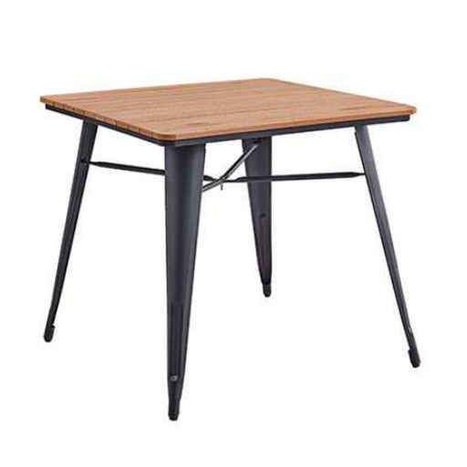 [59431ME] Folix mesa de comedor negra cubierta madera // MP
