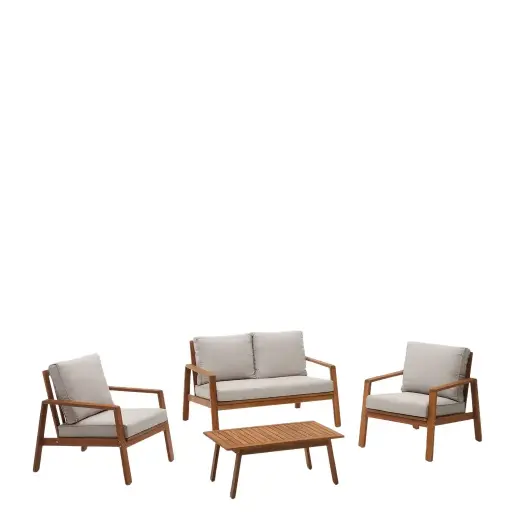 [J1600012JJ12] Frares set de sofá + 2 sillones + mesa de centro