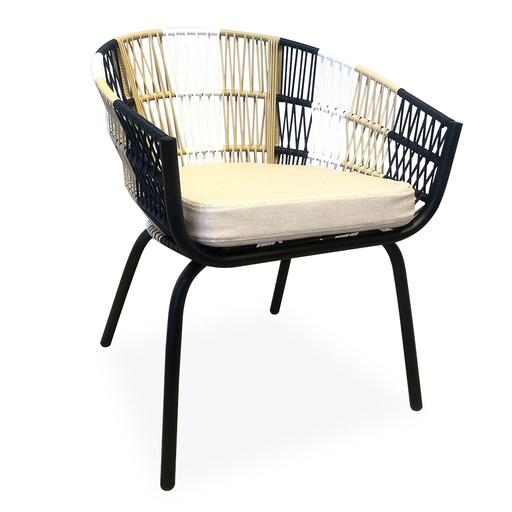[MP012CA] Salamanca origen sillón azul con beige // Outlet