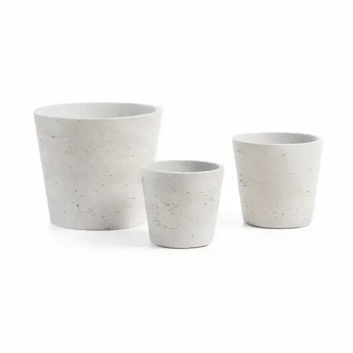 [AA1156RF03] Low set de 3 maceteros gris