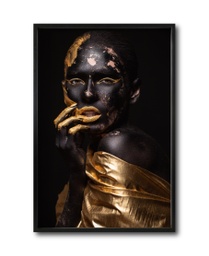 [Black Woman-019-MN] Rostro labios cuadro decorativo codigo-019-MN // MP